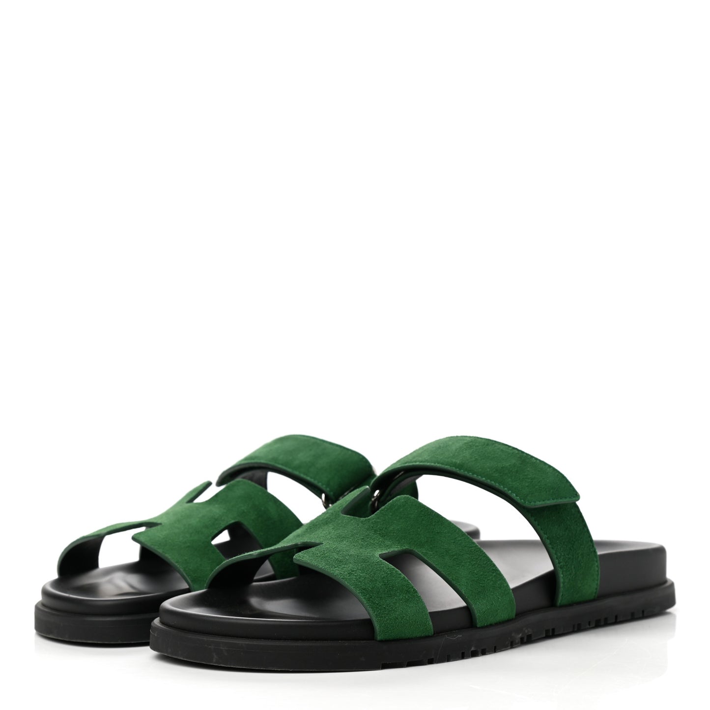Suede Goatskin Womens Chypre Sandals 41 Vert Electrique