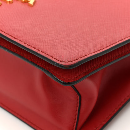 Prada Saffiano Chain Shoulder Bag Fuoco 11 of 13