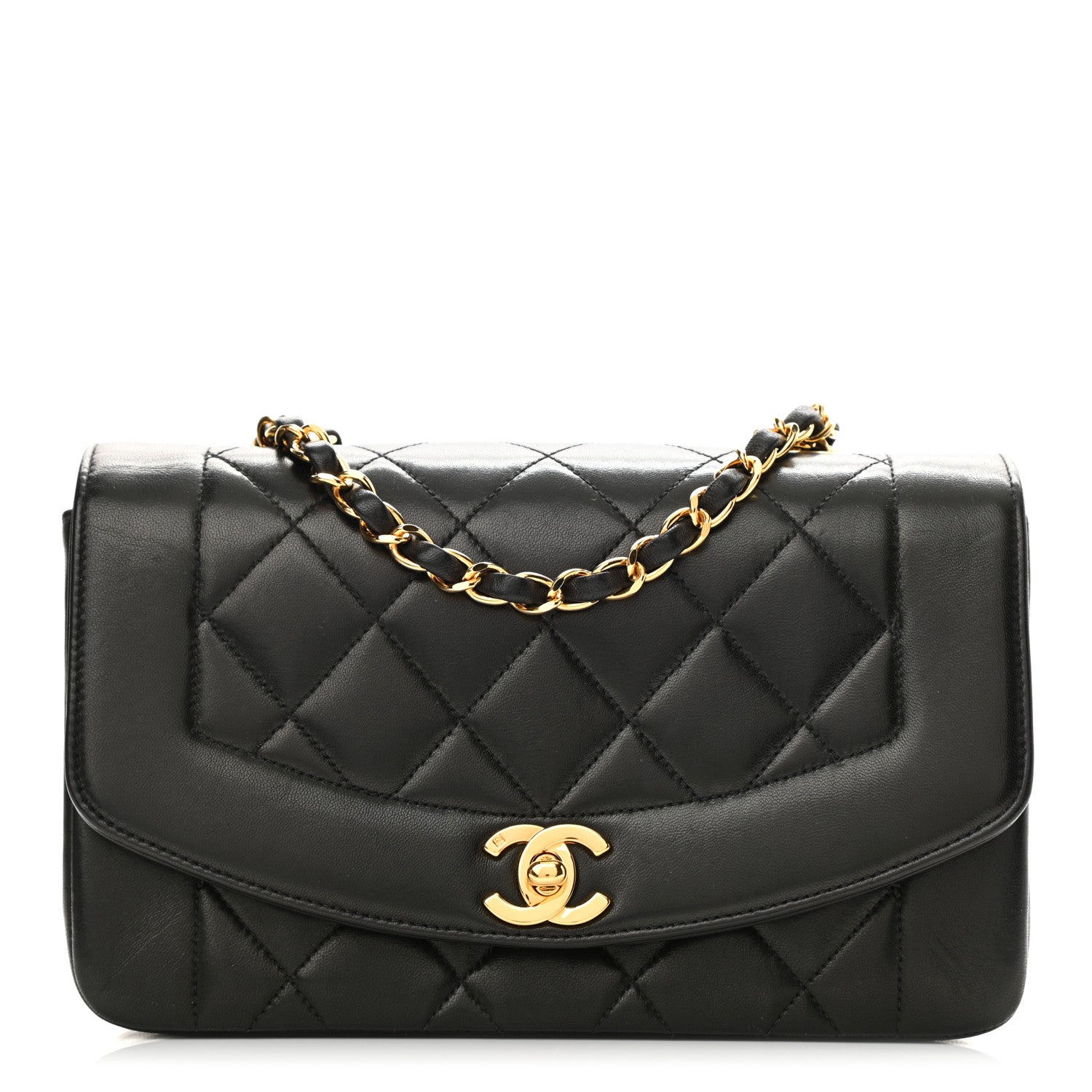 Chanel Lambskin Quilted Small Single Flap Black 1 of 8