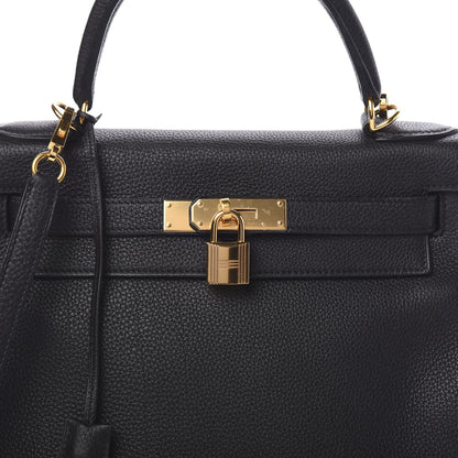 Hermes Togo Kelly Retourne 28 Black 7 of 9