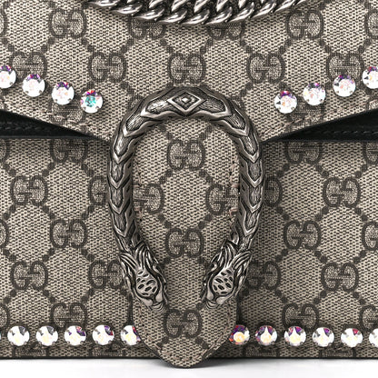 Gucci GG Supreme Monogram Crystal Small Dionysus Shoulder Bag Black 9 of 12