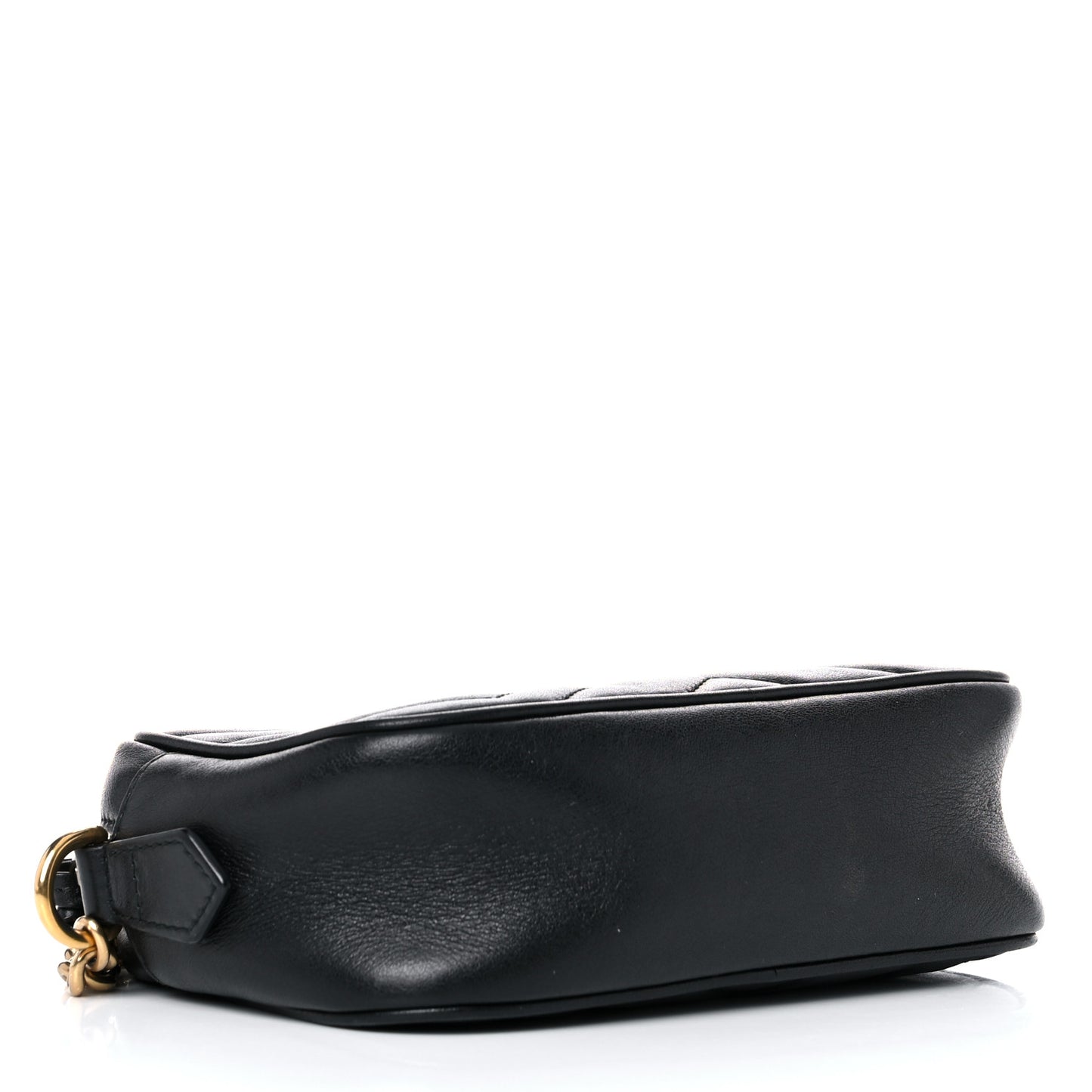 Calfskin Matelasse Mini GG Marmont Chain Shoulder Bag Black