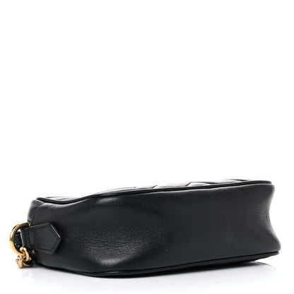 Gucci Calfskin Matelasse Mini GG Marmont Chain Shoulder Bag Black 4 of 16