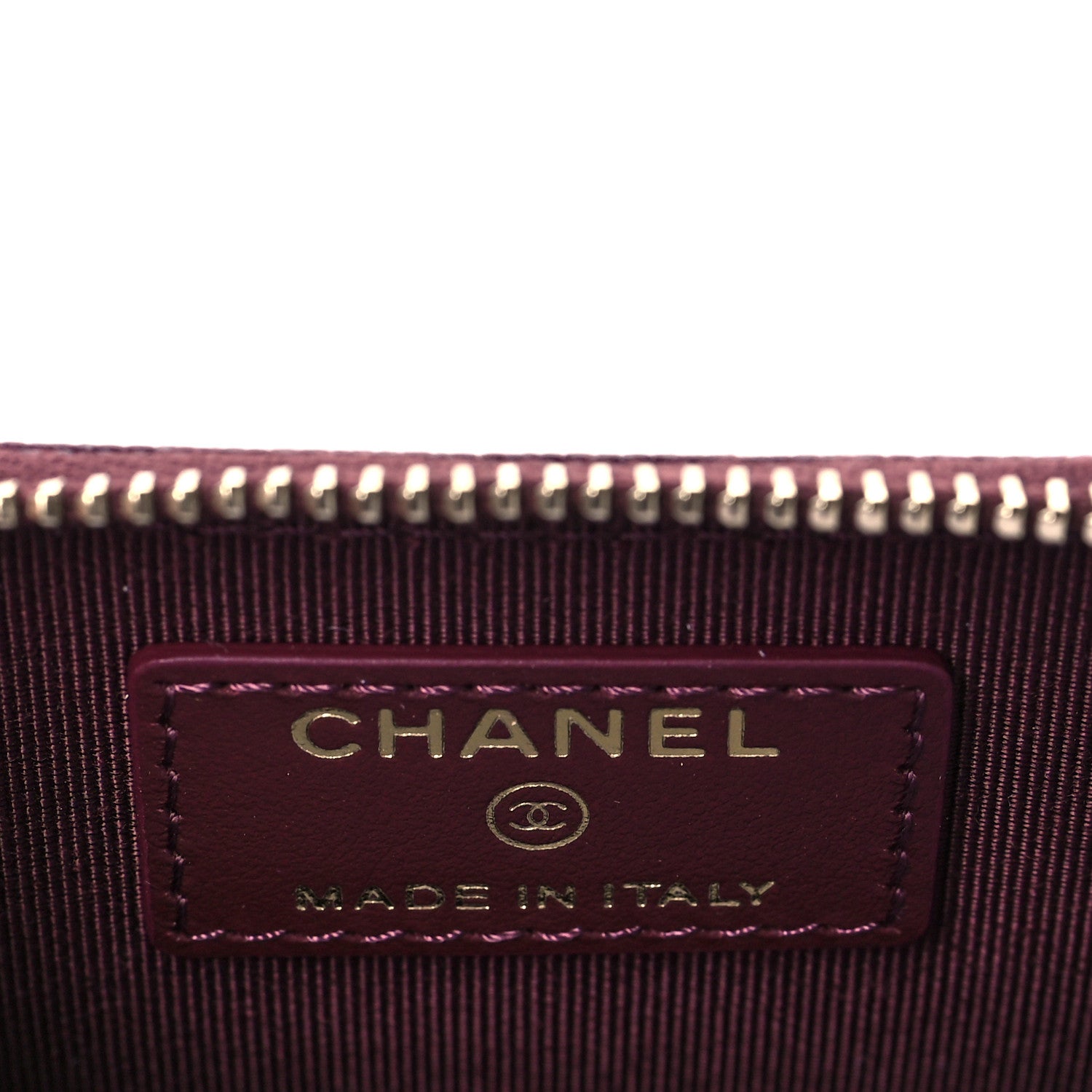 Chanel Caviar Quilted Zip Around Coin Purse Burgundy 6 of 9