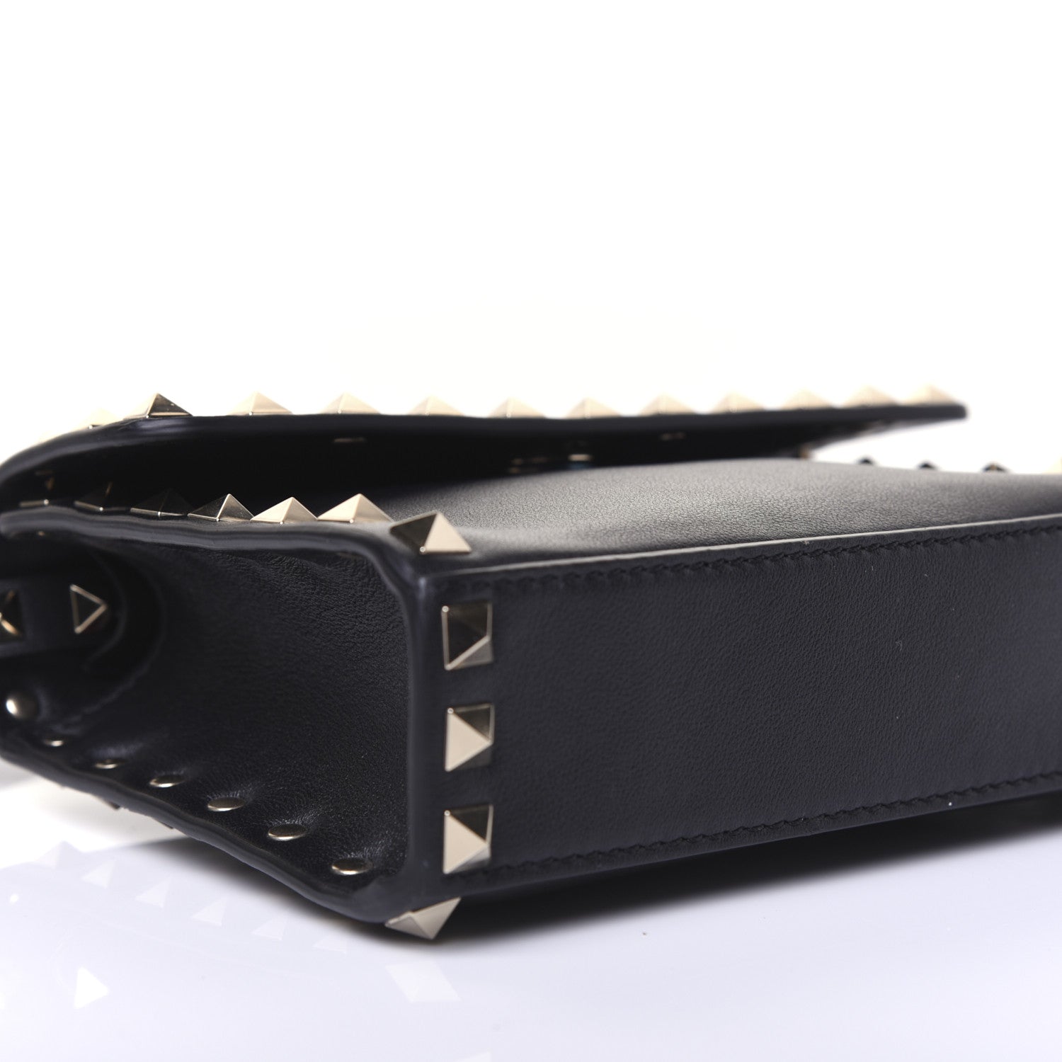 Valentino Garavani Vitello Rockstud Flap Crossbody Bag Black 6 of 15