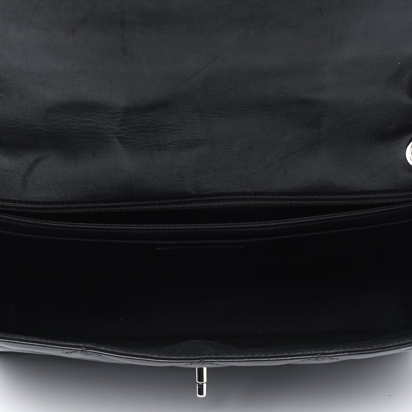 Vinyl Quilted In the Business Flap Bag Black