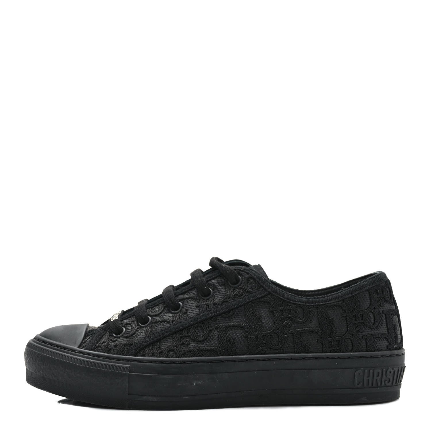 Christian Dior Canvas Walk'N'Dior Low Top Sneakers 36.5 Black 1 of 9