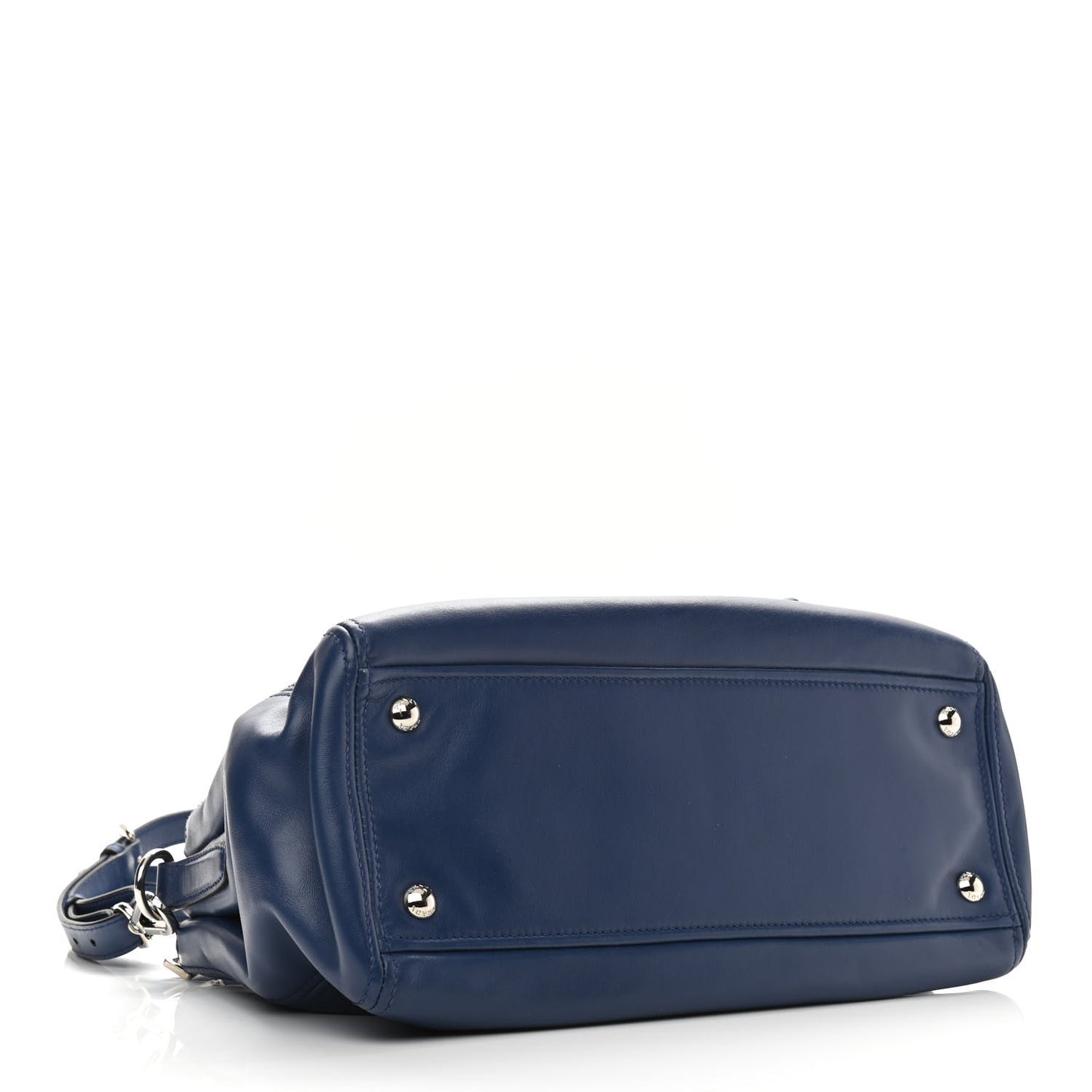 Soft Calf Double Zip Shoulder Bag Bleuette