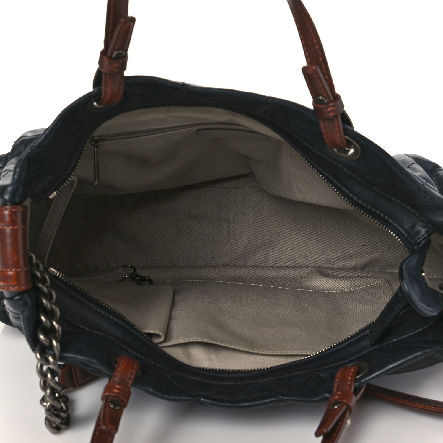 Chanel Iridescent Calfskin Quilted Country Chic Hobo Black 4 of 9