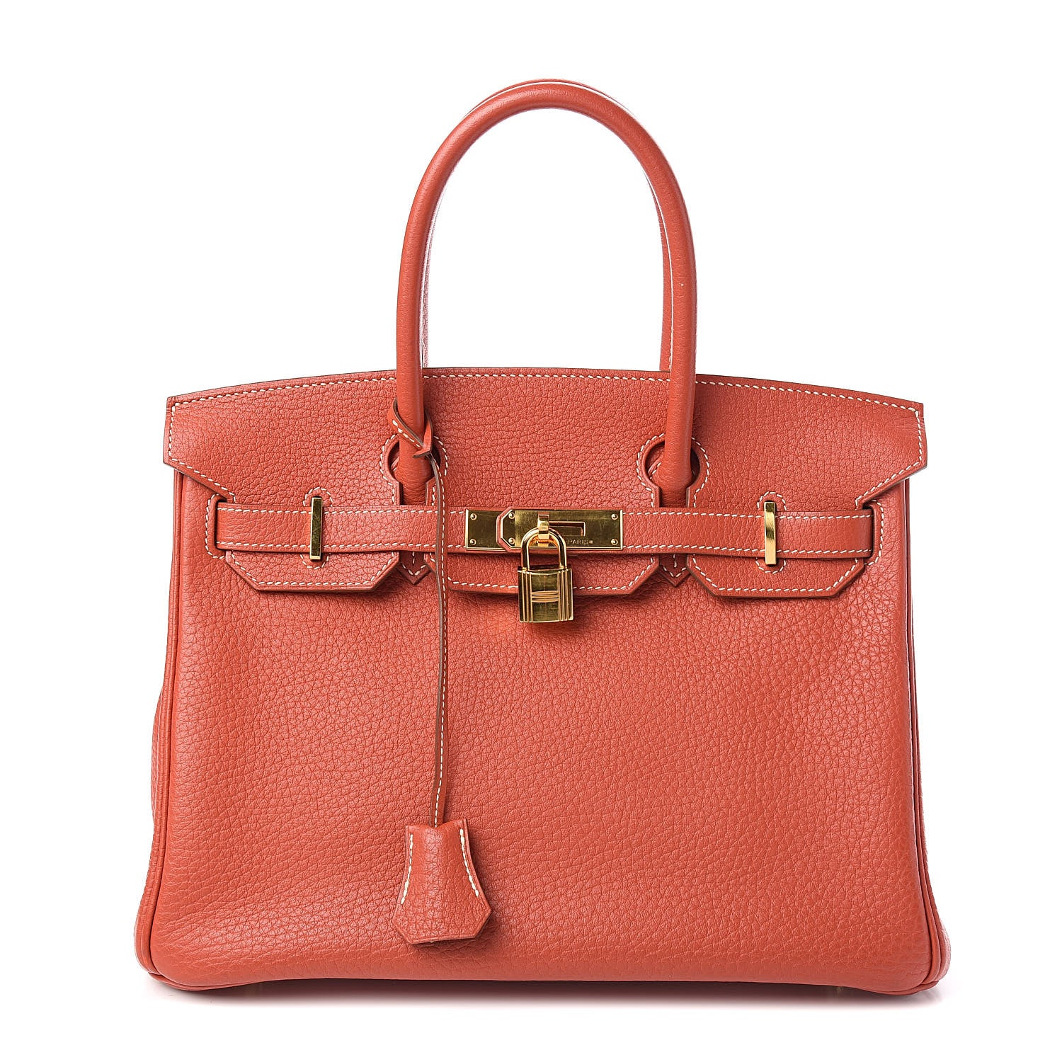 Hermes Taurillon Clemence Birkin 30 Sanguine 1 of 12
