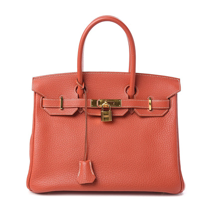 Hermes Taurillon Clemence Birkin 30 Sanguine 1 of 12