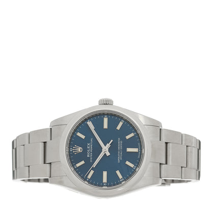 Rolex Stainless Steel 34mm Oyster Perpetual Watch Bright Blue 124200 2 of 4
