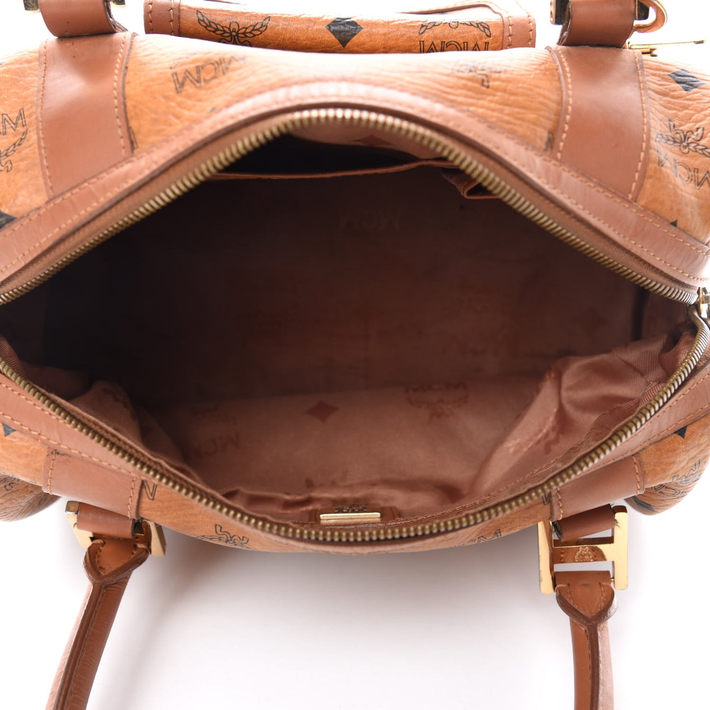 Visetos Small Boston Bag Cognac