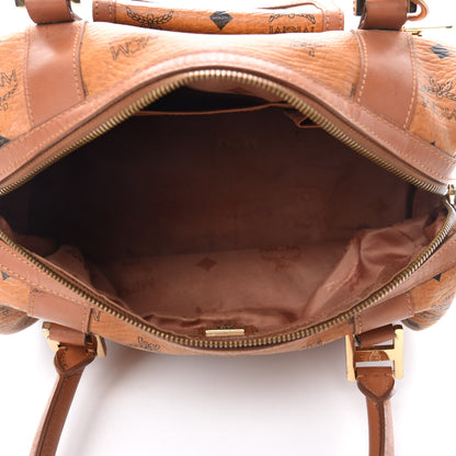 MCM Visetos Small Boston Bag Cognac 5 of 11