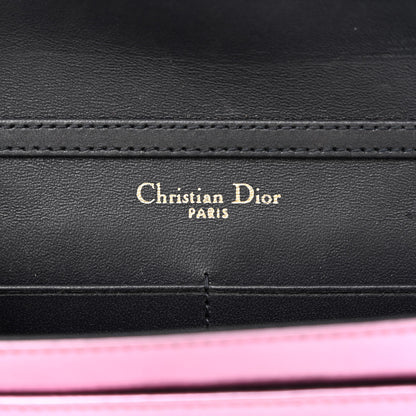Christian Dior Metallic Patent Micro-Cannage Diorama Wallet on Chain Pouch Pink 6 of 20