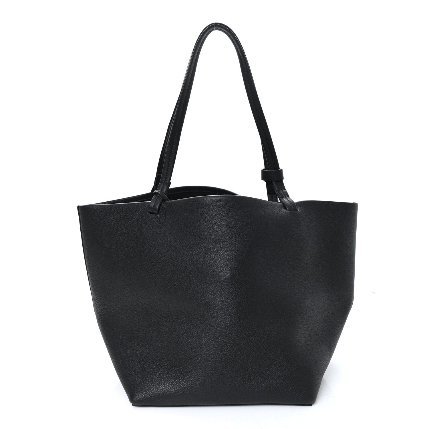 The Row Grained Calfskin Park Tote Three Black 1 of 10