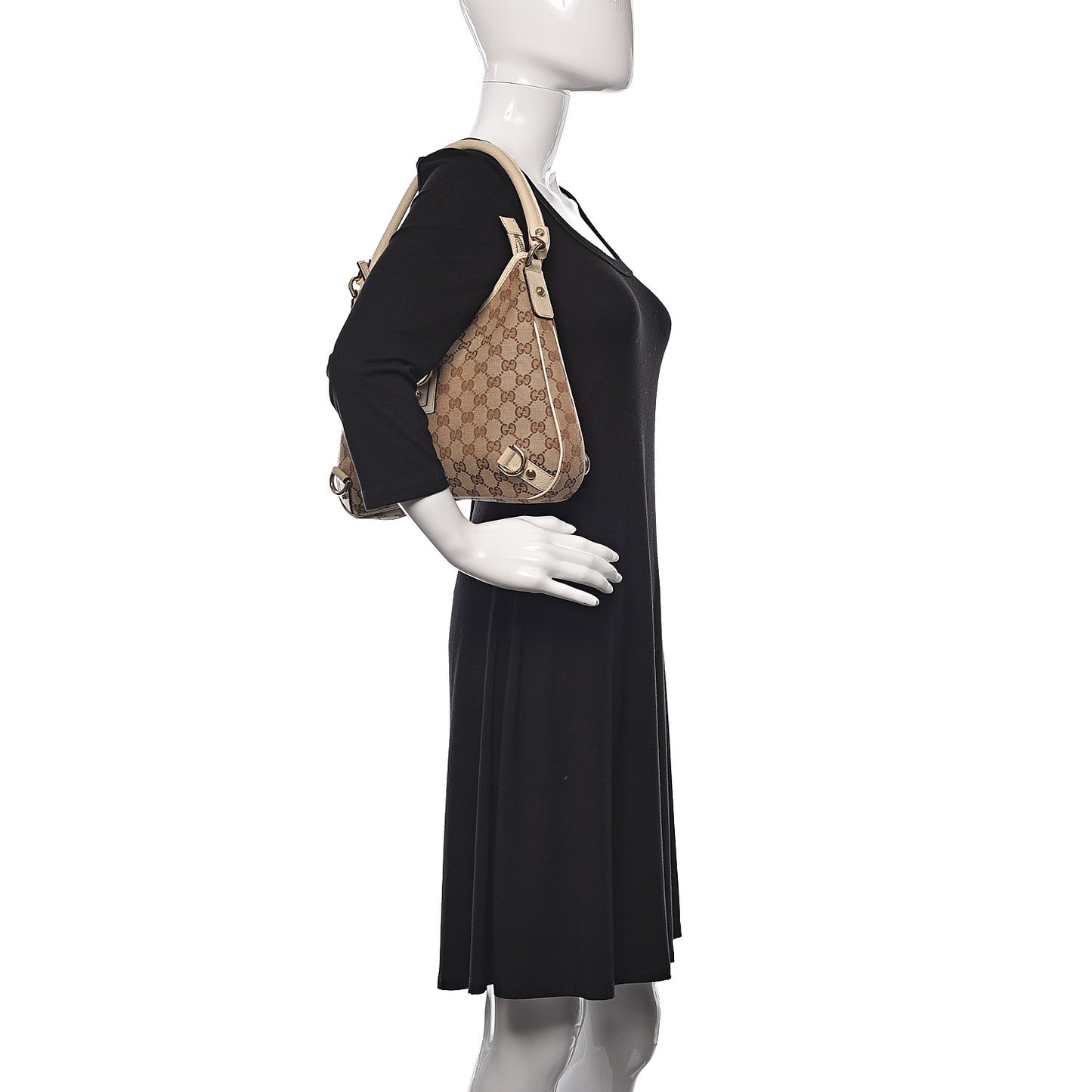 Monogram Medium Abbey D Ring Hobo Off White