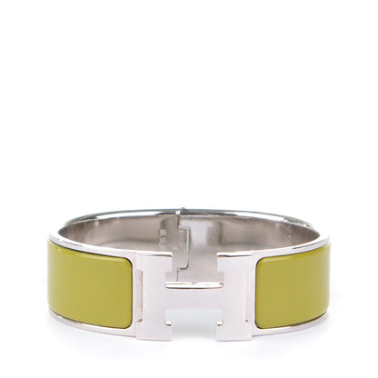 Hermes Enamel Wide Clic Clac H Bracelet GM Vert Olive 1 of 4