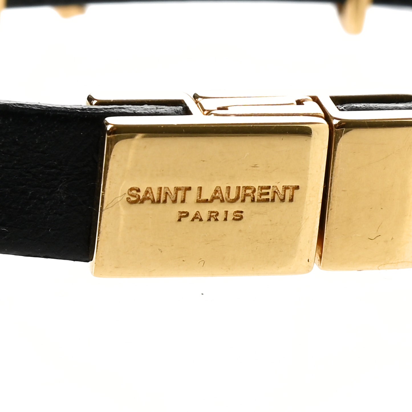 Calfskin Opyum Bracelet M Black Gold