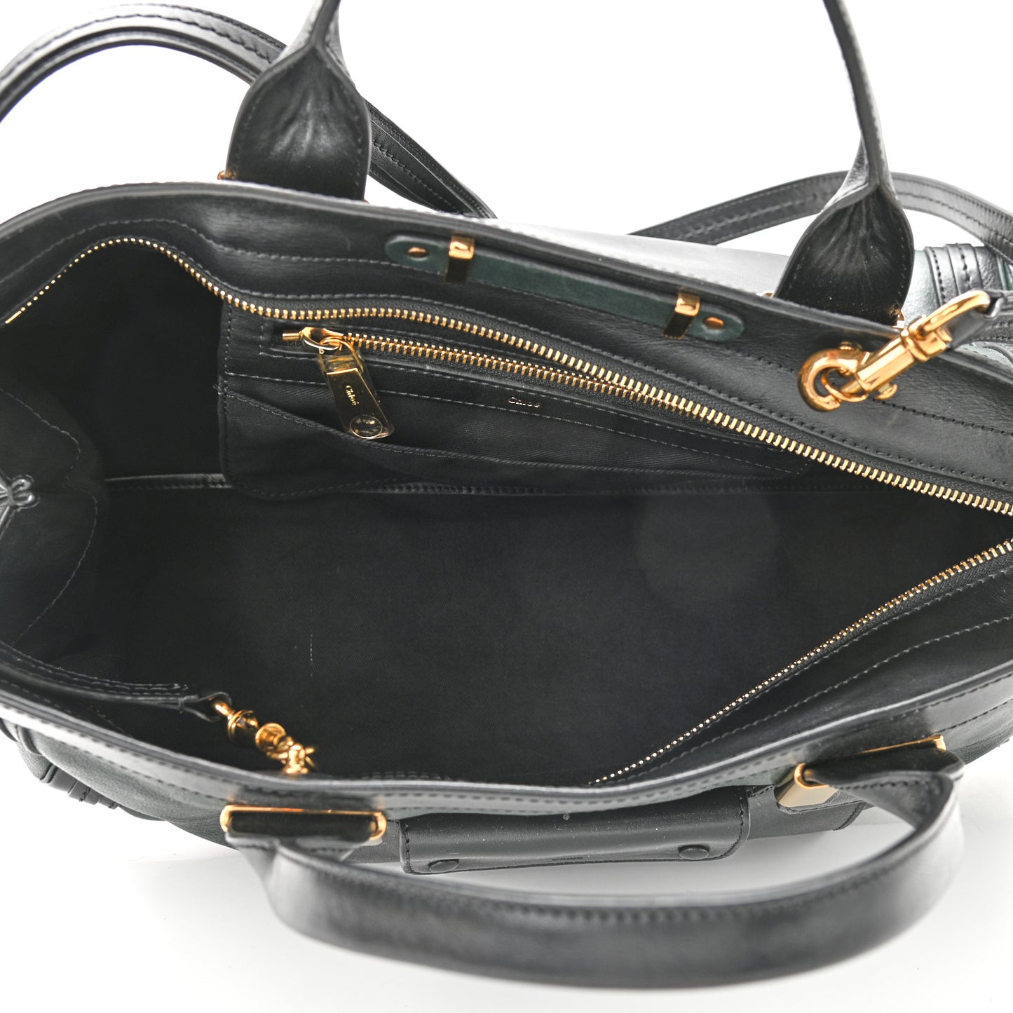 Calfskin Medium Alice Satchel Fir Green Black