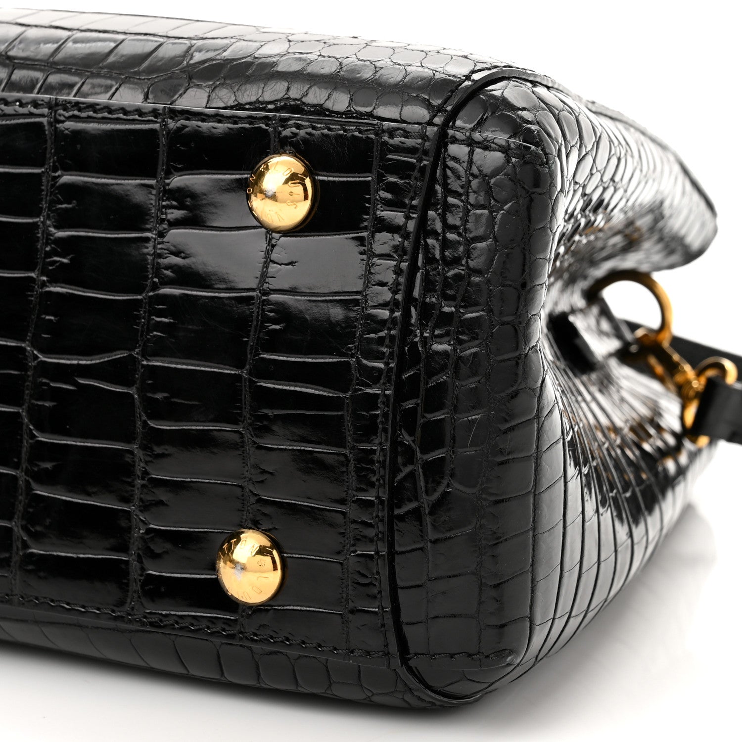 Louis Vuitton Crocodile Brilliant Montaigne MM Black 1169553