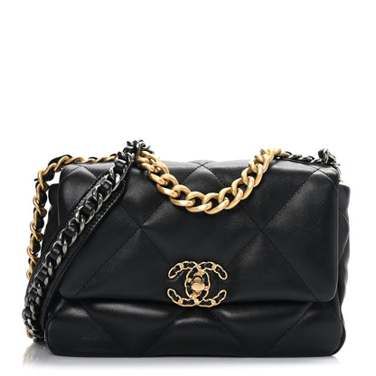 Chanel Lambskin Quilted Medium Chanel 19 Flap Black 1 of 9
