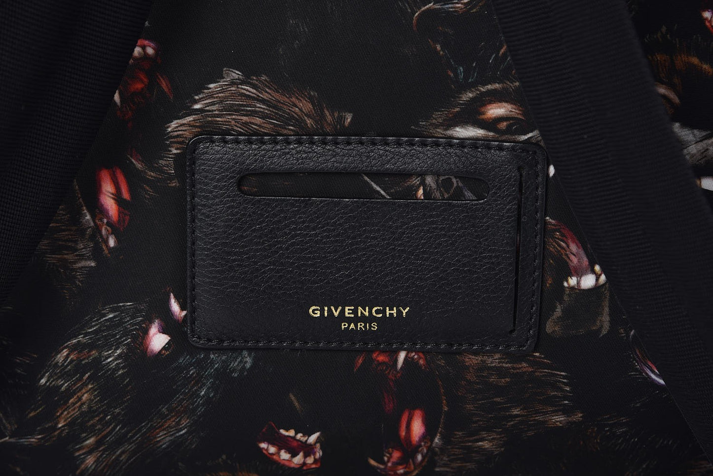 Nylon All Over Monkey Brother Print Backpack Black