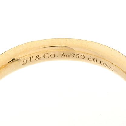 Tiffany 18K Yellow Gold Diamond 2.5mm T T1 Ring 56 7.75 54/7 4 of 5