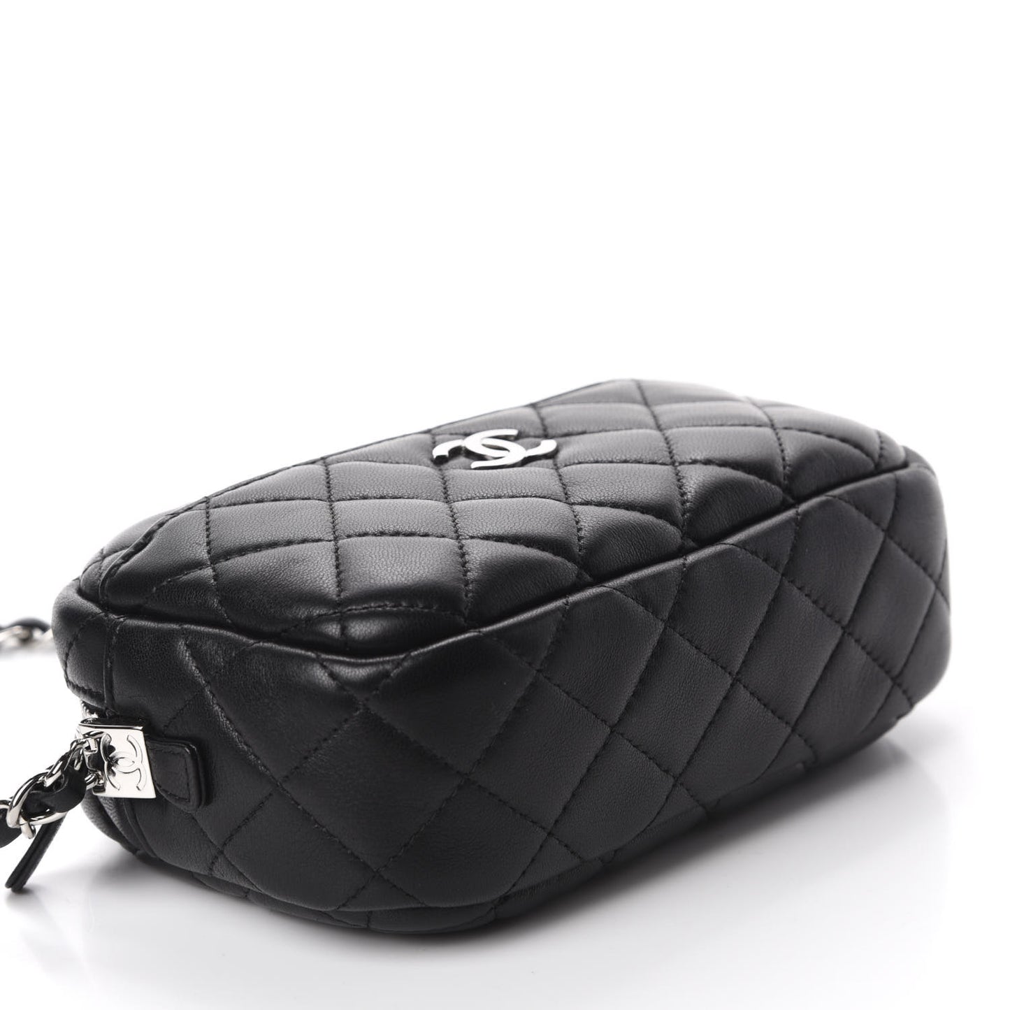 Lambskin Quilted Small Timeless Camera Case Black