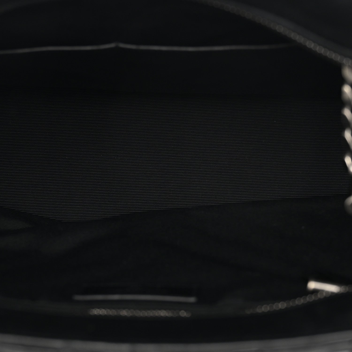 Saint Laurent Sheepskin Matelasse Chevron Large Monogram Shopping Bag Black 4 of 10