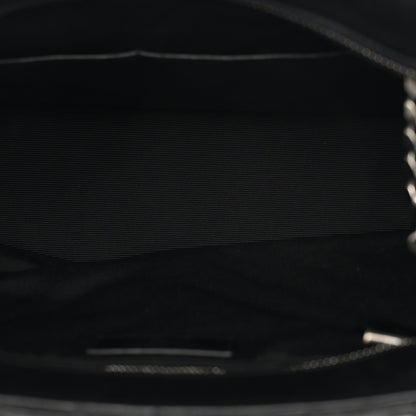 Saint Laurent Sheepskin Matelasse Chevron Large Monogram Shopping Bag Black 4 of 10