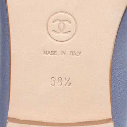 Chanel Leather Classic CC Ballet Flats 38.5 Lavender 7 of 8