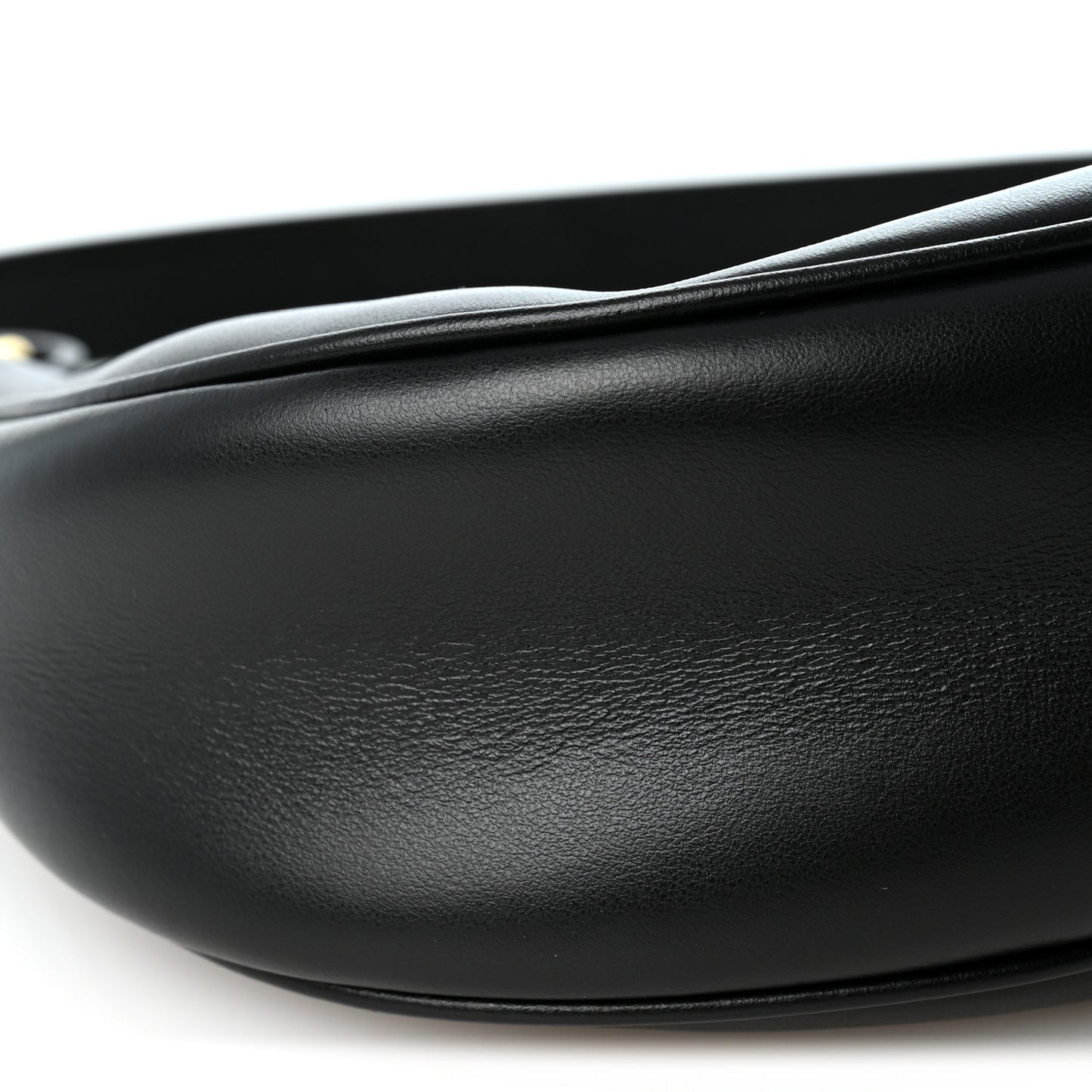 Smooth Calfskin Medium Strap Ava Triomphe Shoulder Bag Black