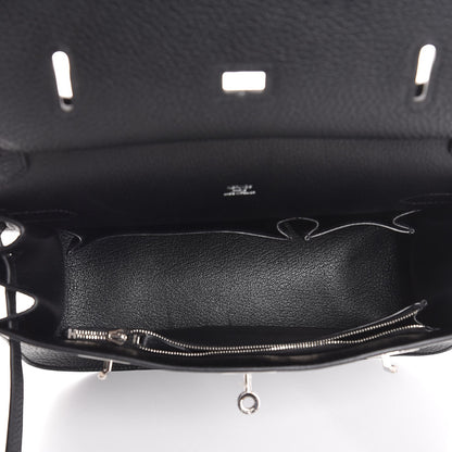 Hermes Taurillon Clemence Jypsiere 28 Black 5 of 7