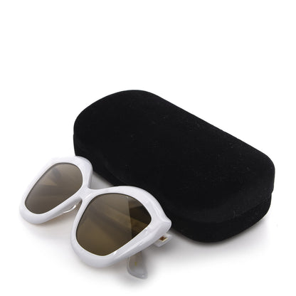 Gucci Cat Eye GG0117S Sunglasses White 9 of 9