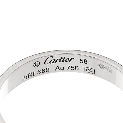 Cartier 18K White Gold 3.5mm LOVE Wedding Band Ring 58 8.25 4 of 5