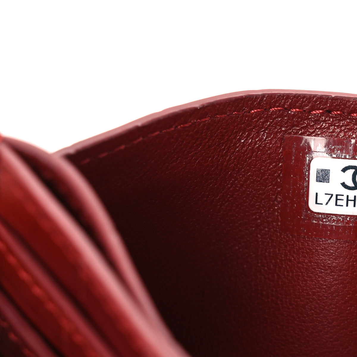 Chanel Calfskin Crocodile Embossed Crococo Card Holder Burgundy 7 of 9