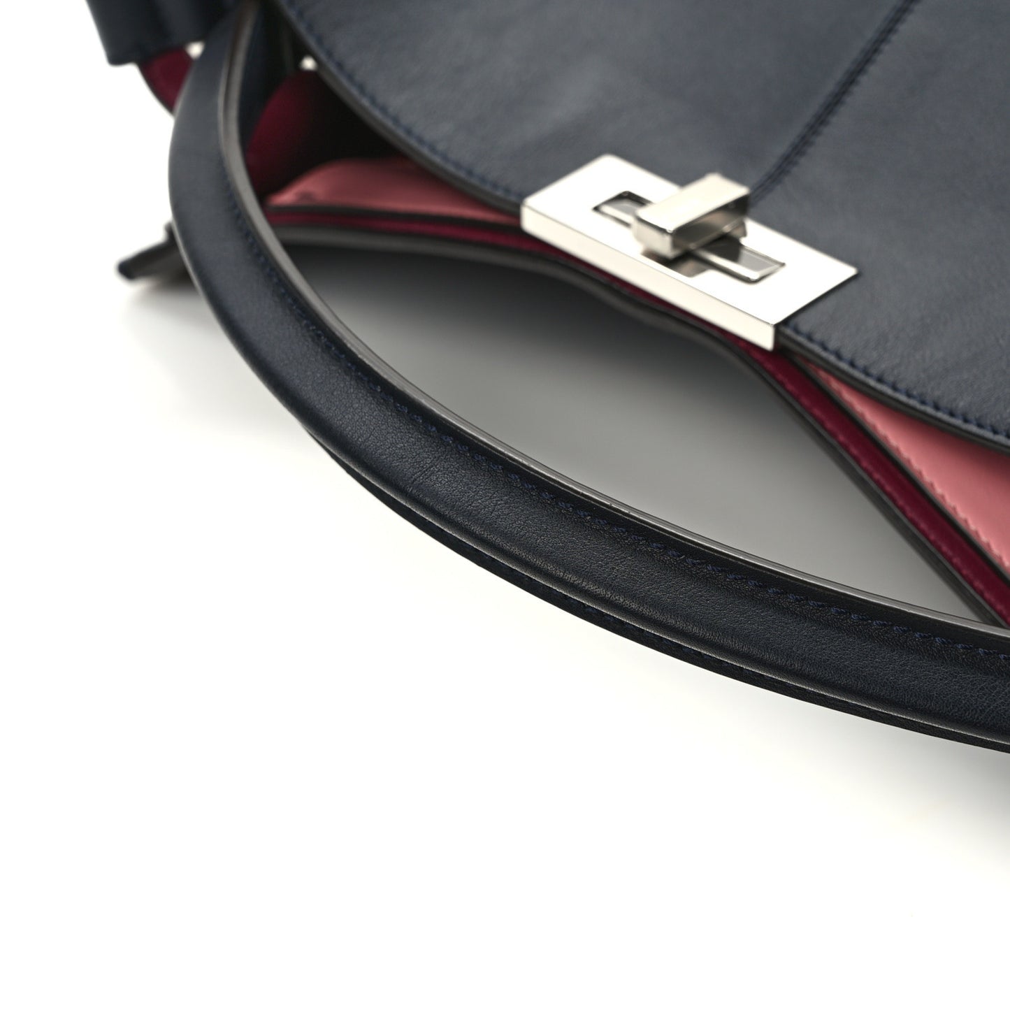 Vitello Seta Century Large Peekaboo X-Lite Black Notte Flamingo