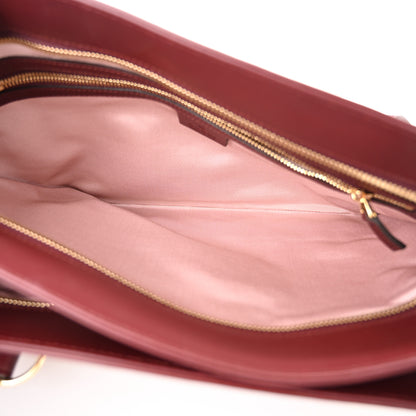 Gucci Vitello Palmellato Lux Large Arli Top Handle Bag Vintage Bordeaux 5 of 11