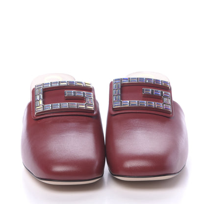 Gucci Malaga Kid Crystal Square G Madelyn Mules 40 Romantic Cerise 2 of 9