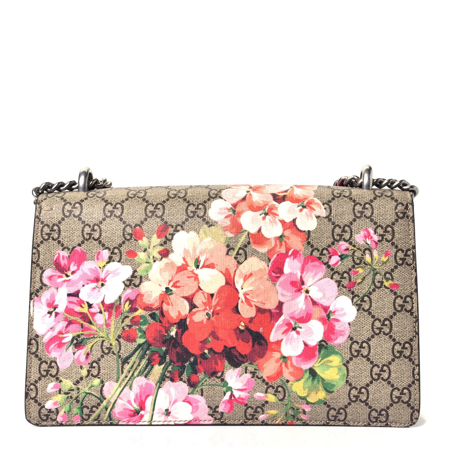 Gucci GG Supreme Monogram Blooms Small Dionysus Shoulder Bag Beige Multicolor Dry Rose 2 of 4