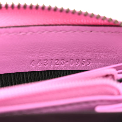 Gucci Calfskin Matelasse GG Marmont Zip Around Wallet Candy Mousse 7 of 9