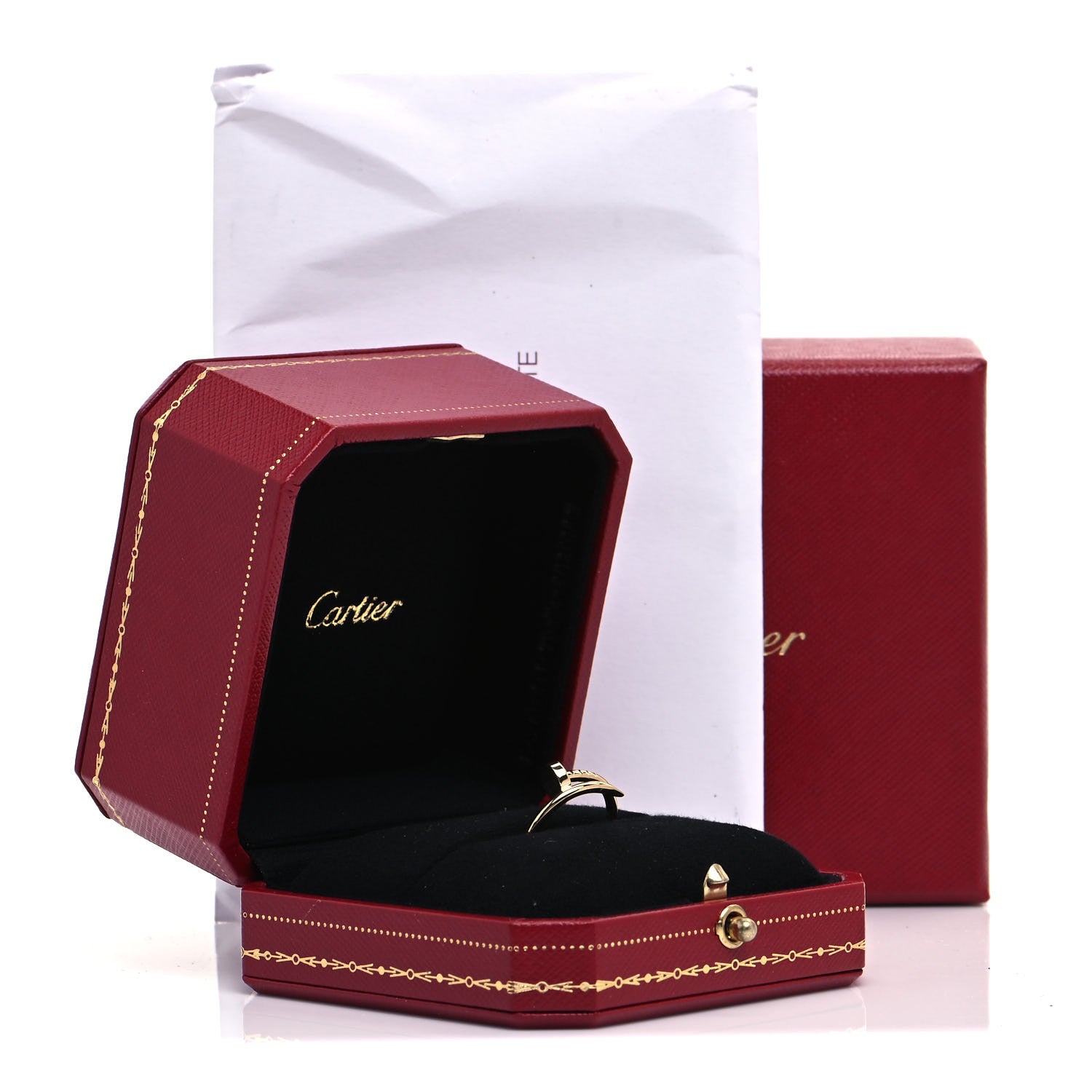 Cartier 18K Yellow Gold Small Juste Un Clou Ring 48 4.5 5 of 5