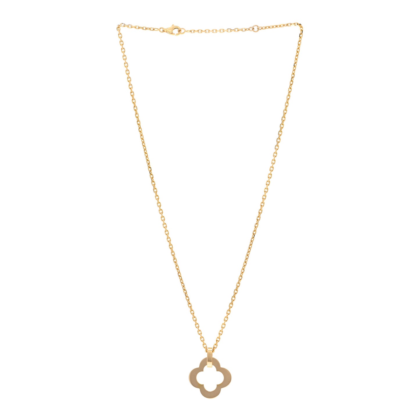 18K Yellow Gold Byzantine Alhambra Pendant Necklace