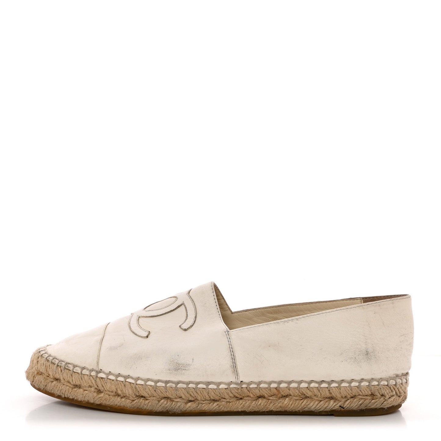 Lambskin CC Espadrilles 40 White