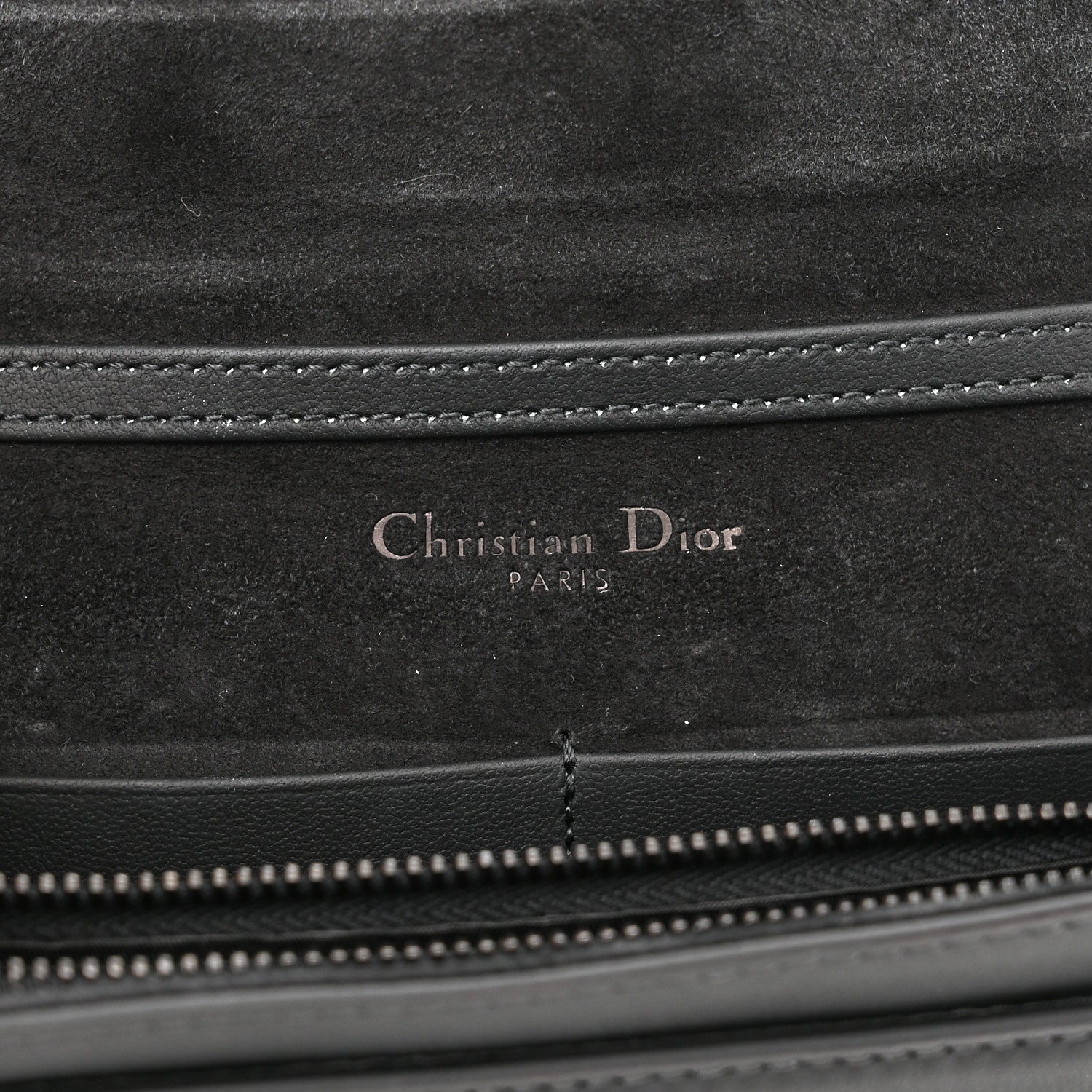 Christian Dior Ultra Matte Calfskin Diorama Wallet on Chain Pouch Black 6 of 11