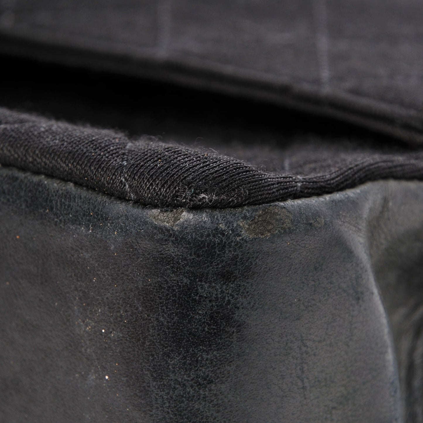 Jersey Quilted Medium Double Flap Black