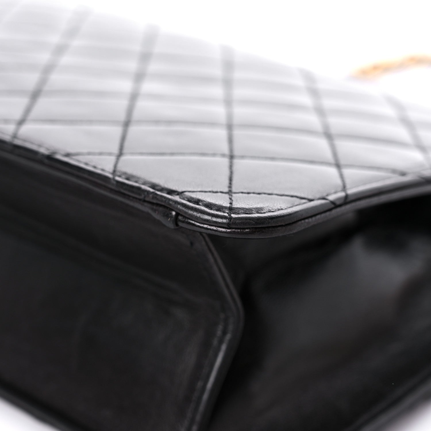 Chanel Lambskin Quilted Medium Single Flap Black 10 of 22