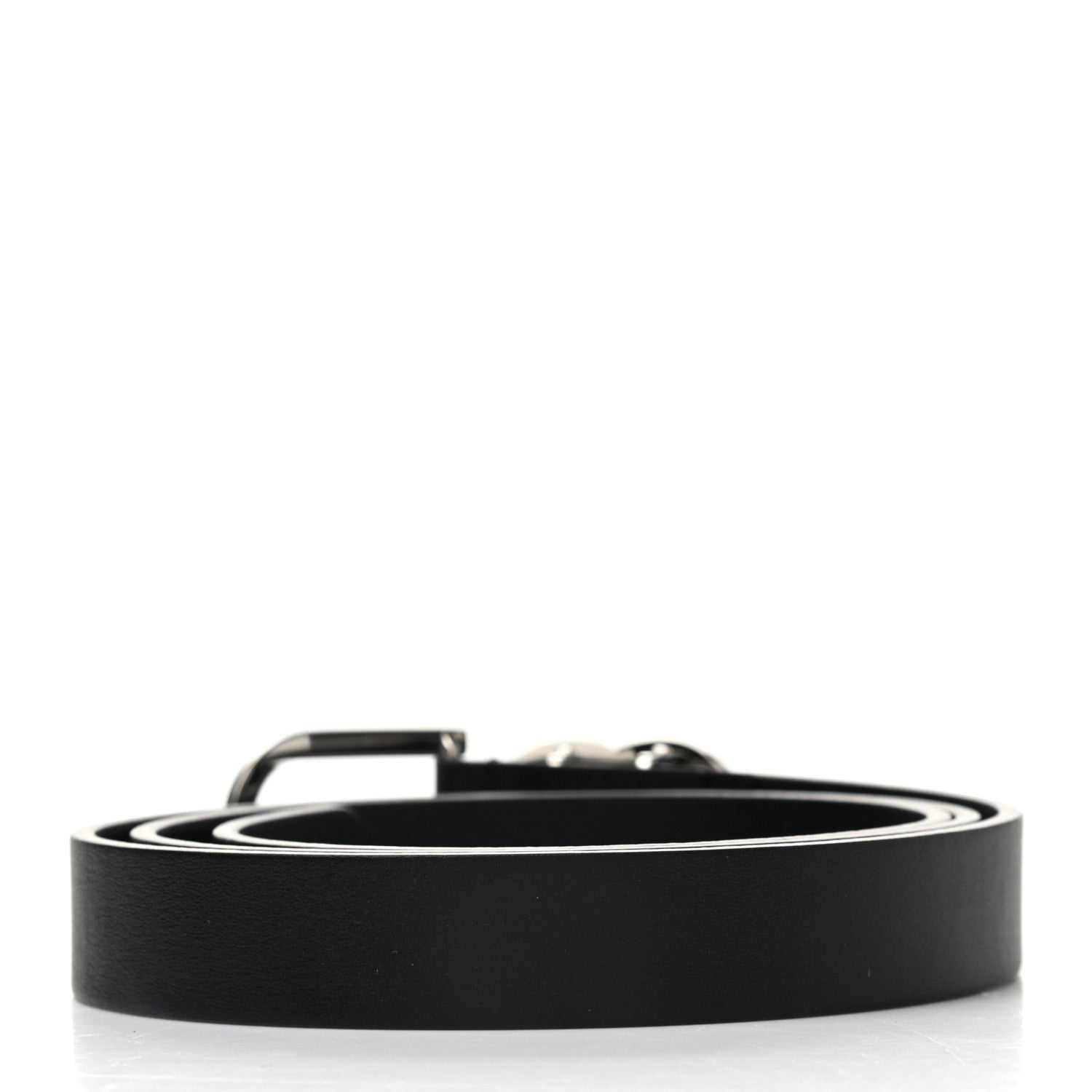 Chanel Calfskin Crystal CC Buckle Belt 85 34 Black 2 of 6