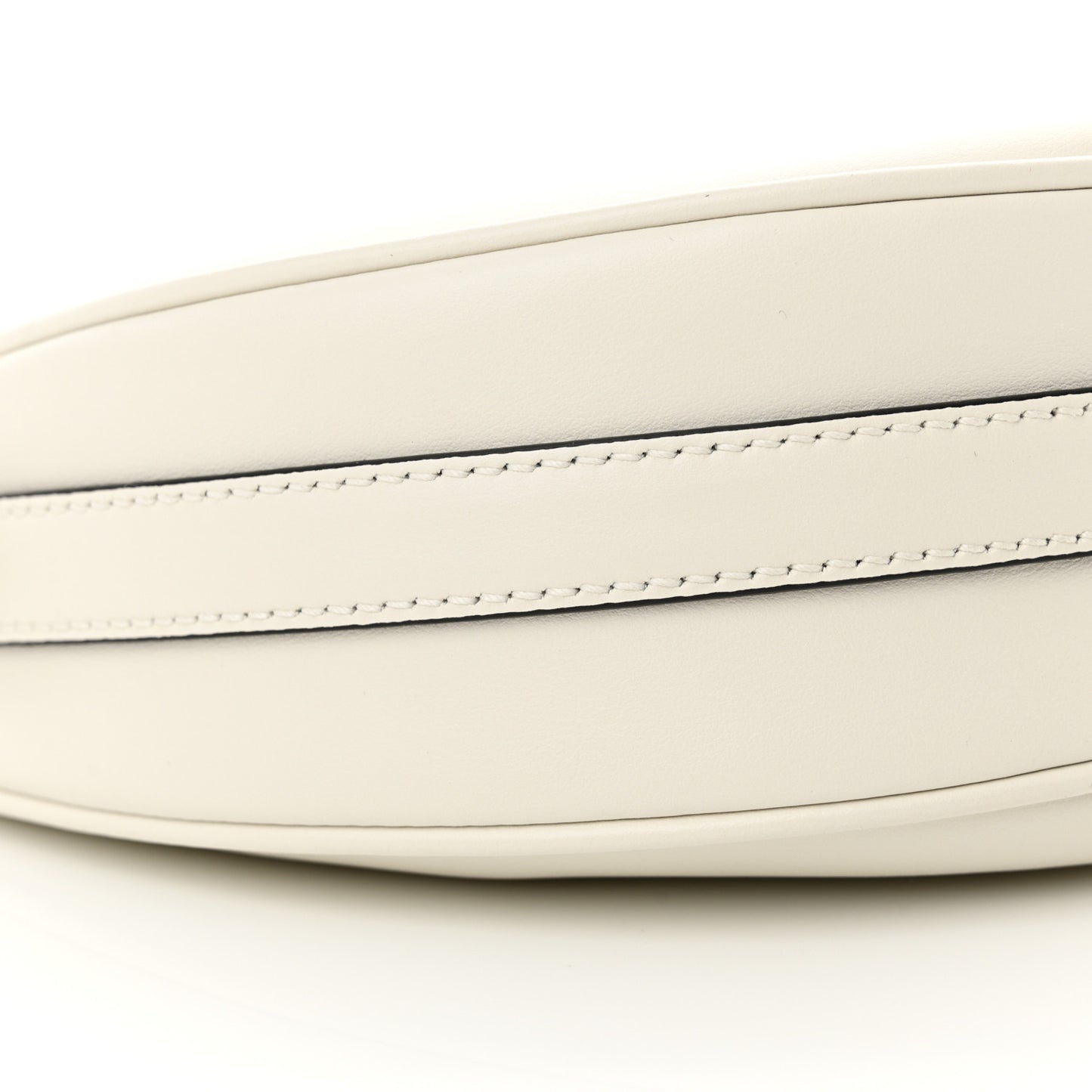 Soft Calfskin Arque Shoulder Bag White